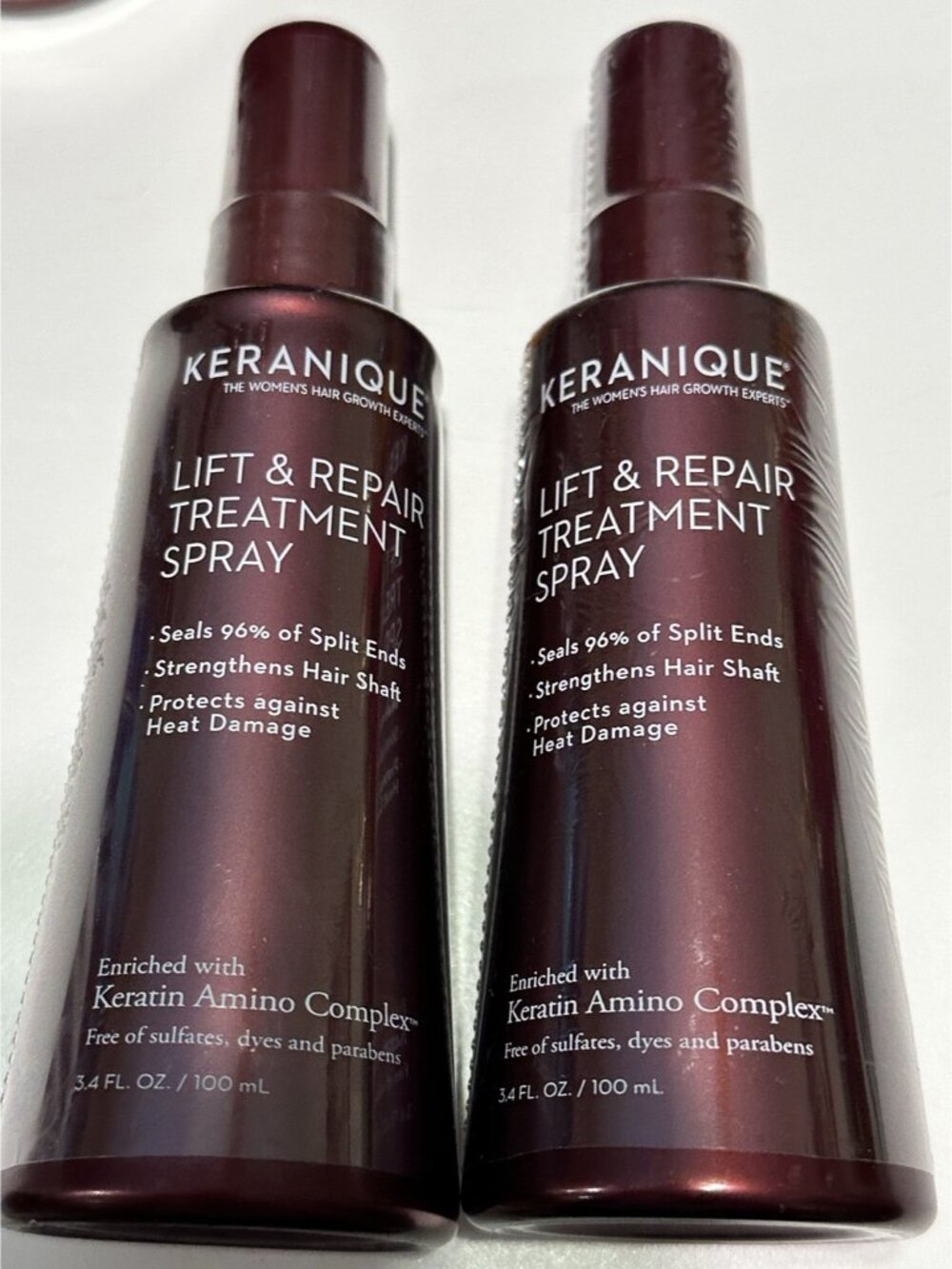 2 Keranique Lift and Repair Treatment Spray for Thicker Fuller Hair 3.4oz Sealed